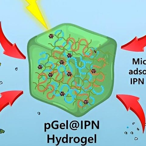 Novel hydrogel removes microplastics from water
