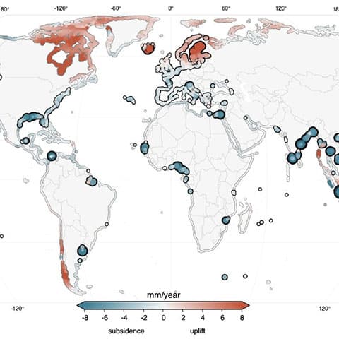 Sea levels rising dramatically in some areas due to land subsidence